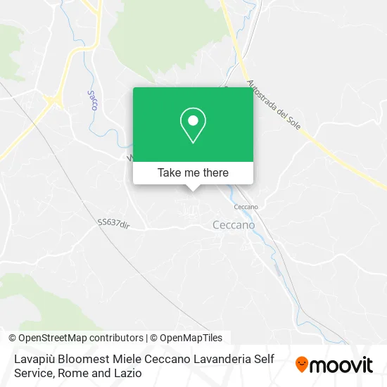 Lavapiù Bloomest Miele Ceccano Self-Service Laundry map