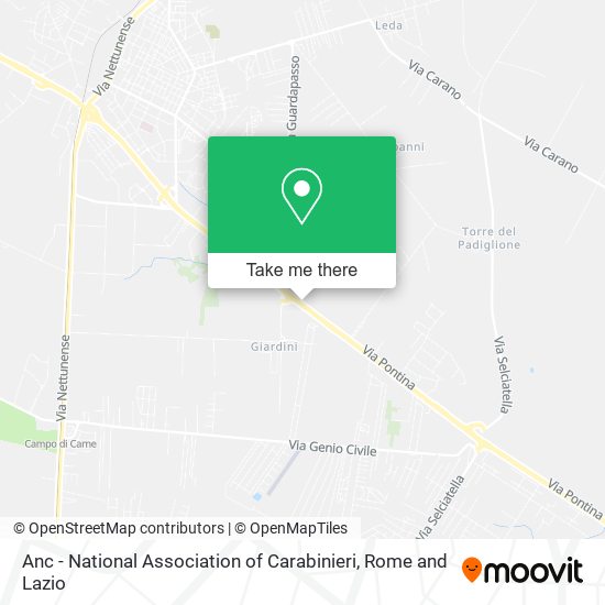 Anc - National Association of Carabinieri map