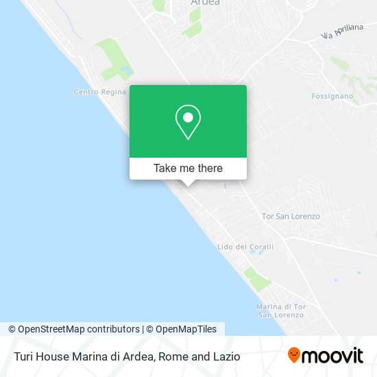 Turi House Marina di Ardea map