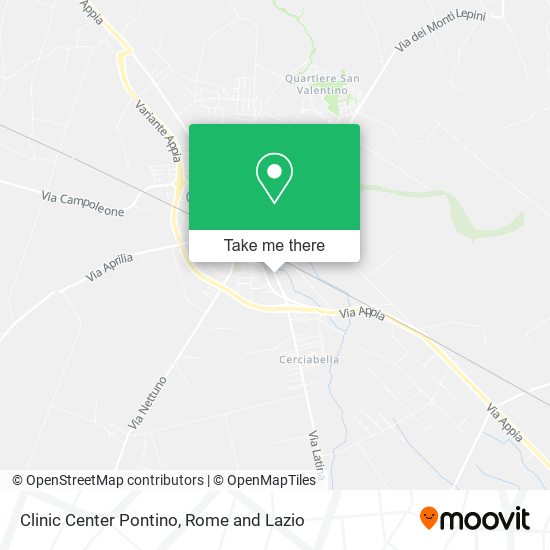 Clinic Center Pontino map