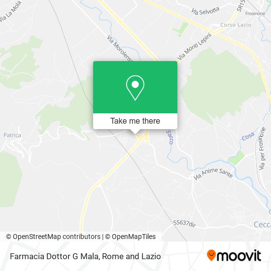Farmacia Dottor G Mala map