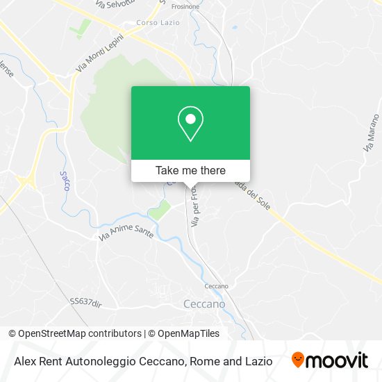 Alex Rent Autonoleggio Ceccano map