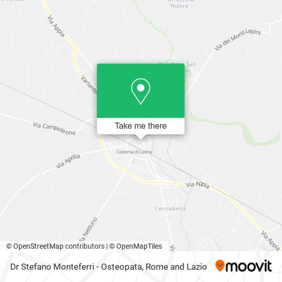 Dr Stefano Monteferri - Osteopata map