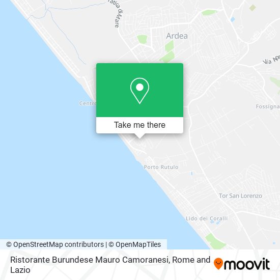 Ristorante Burundese Mauro Camoranesi map