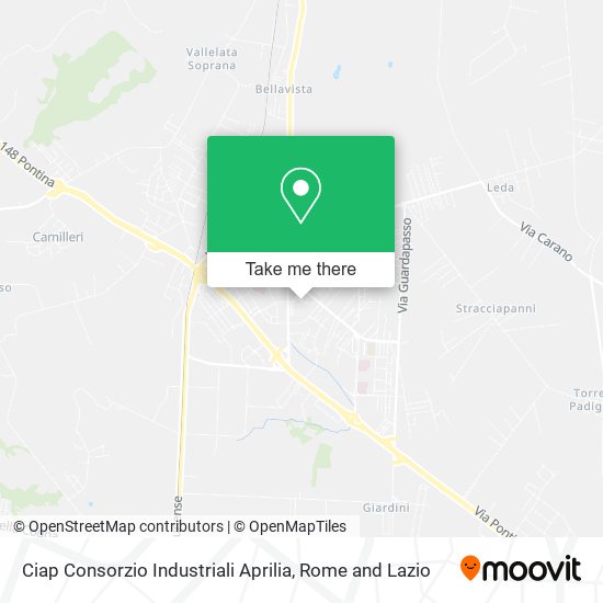 Ciap Consorzio Industriali Aprilia map