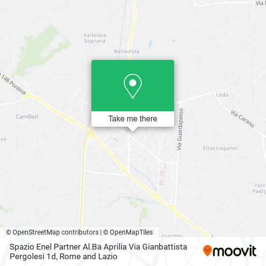 Spazio Enel Partner Al.Ba Aprilia Via Gianbattista Pergolesi 1d map