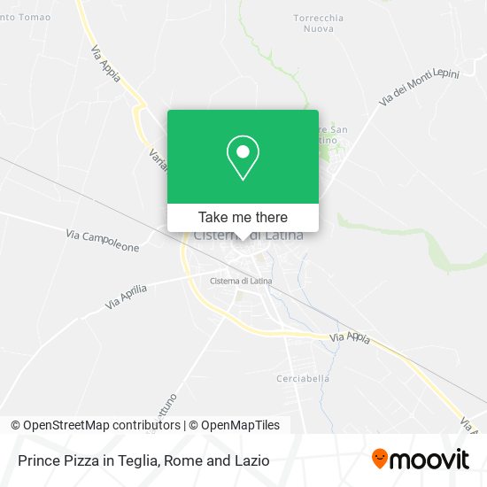 Prince Pizza in Teglia map