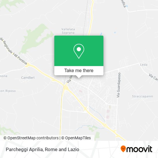 Parcheggi Aprilia map