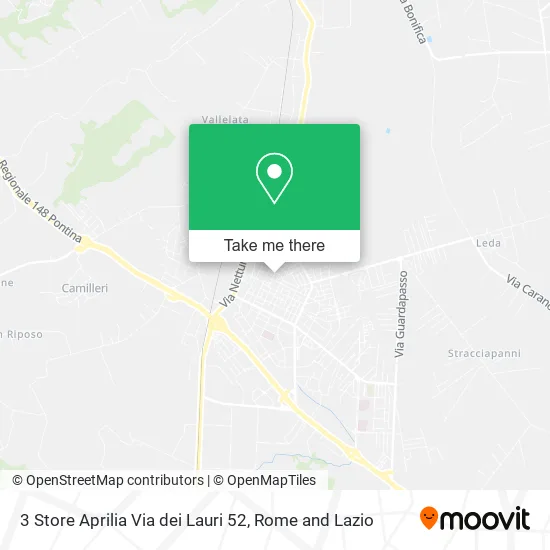 3 Store Aprilia Via dei Lauri 52 map
