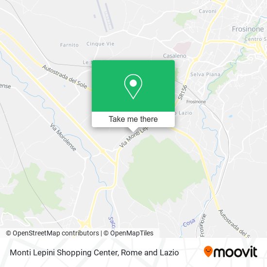 Monti Lepini Shopping Center map