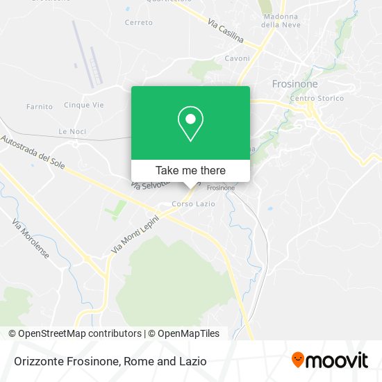 Orizzonte Frosinone map