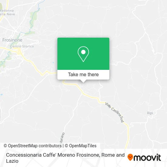 Moreno Cafe Dealership Frosinone map