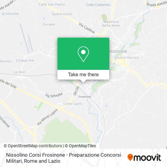 Nissolino Corsi Frosinone - Preparazione Concorsi Militari map