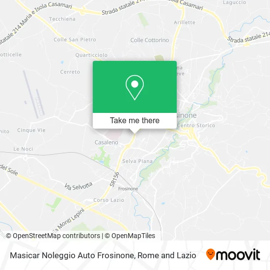 Masicar Car Rental Frosinone map