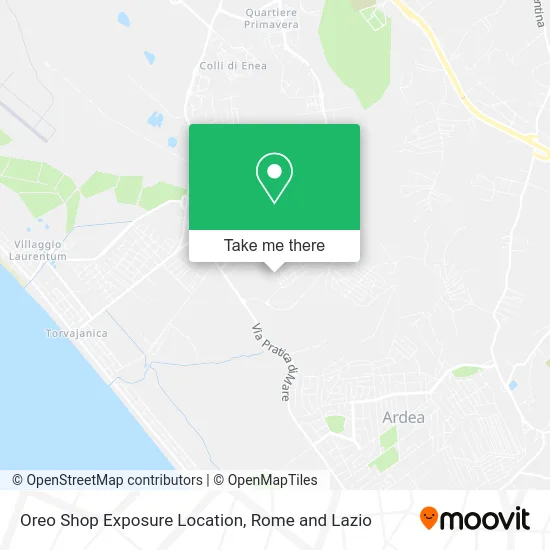 Oreo Shop Exposure Location map