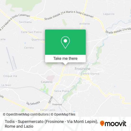 Todis - Supermercato (Frosinone - Via Monti Lepini) map