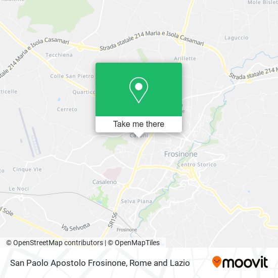 San Paolo Apostolo Frosinone map