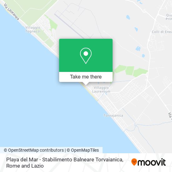 Playa del Mar - Stabilimento Balneare Torvaianica map