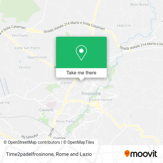 Time2padelfrosinone map