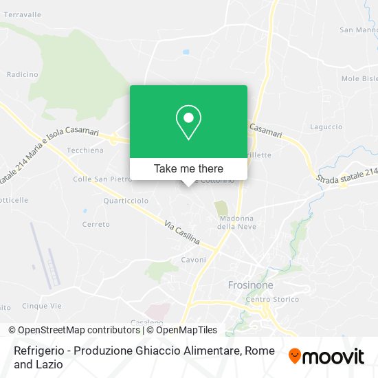 Refrigerio - Produzione Ghiaccio Alimentare map
