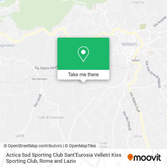 Actica Ssd Sporting Club Sant'Eurosia Velletri Kiss Sporting Club map