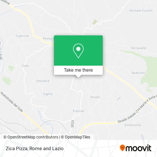 Zica Pizza map