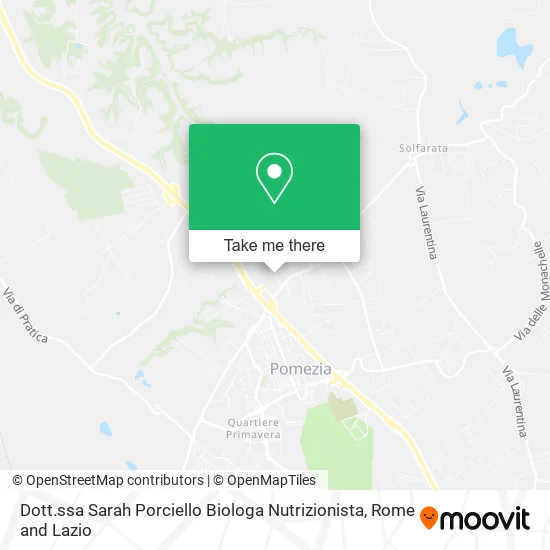 Dott.ssa Sarah Porciello Biologa Nutrizionista map
