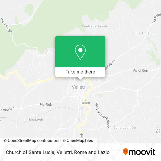 Church of Santa Lucia, Velletri map