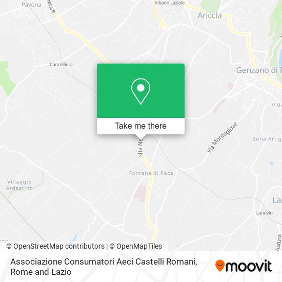 Associazione Consumatori Aeci Castelli Romani map