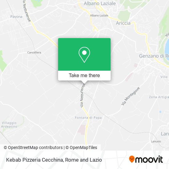 Kebab Pizzeria Cecchina map