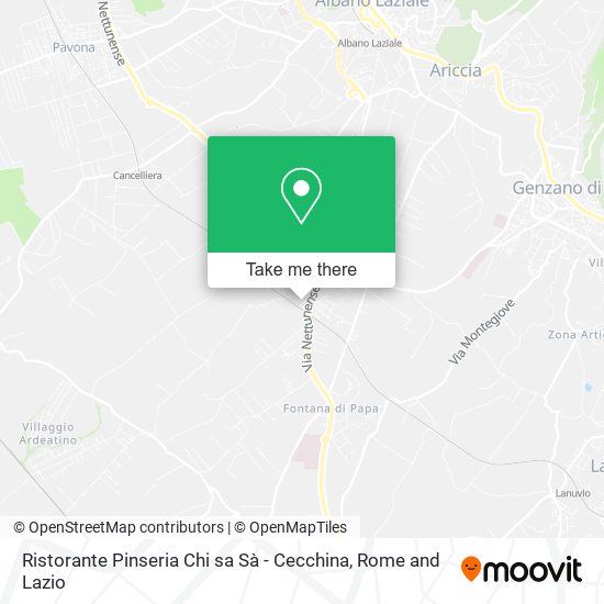 Ristorante Pinseria Chi sa Sà - Cecchina map