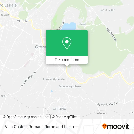 Villa Castelli Romani map