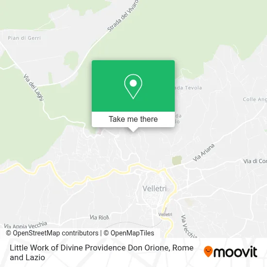 Little Work of Divine Providence Don Orione map