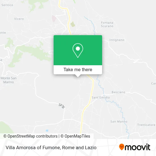 Villa Amorosa of Fumone map