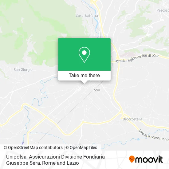 Unipolsai Assicurazioni Divisione Fondiaria - Giuseppe Sera map