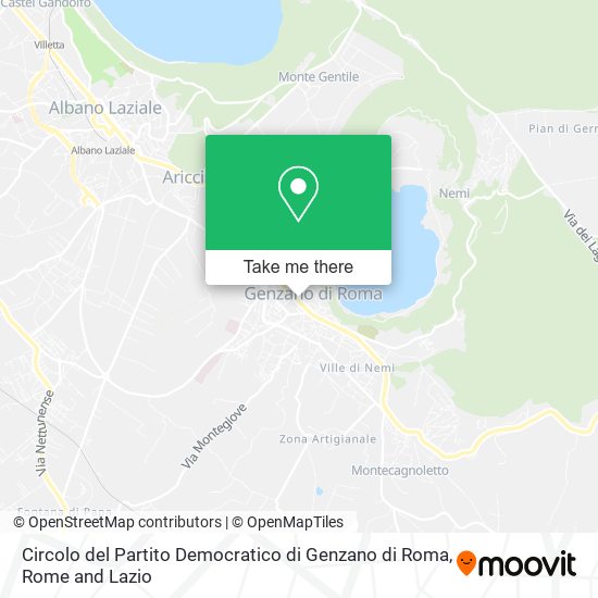 Circolo del Partito Democratico di Genzano di Roma map