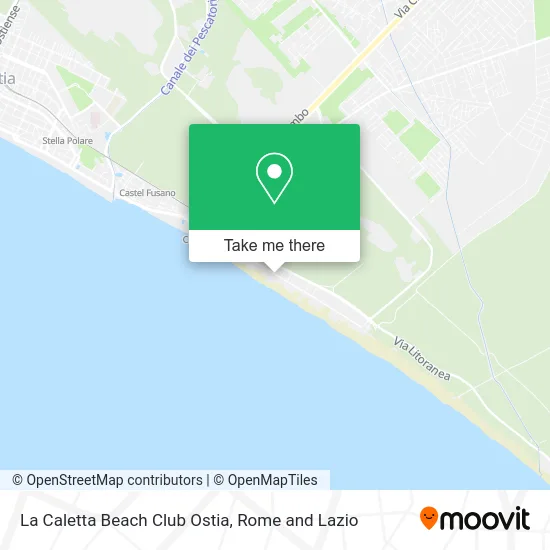 La Caletta Beach Club Ostia map