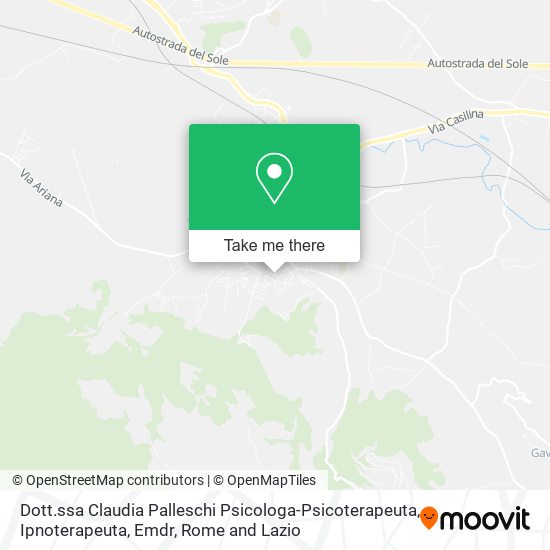 Dott.ssa Claudia Palleschi Psicologa-Psicoterapeuta, Ipnoterapeuta, Emdr map