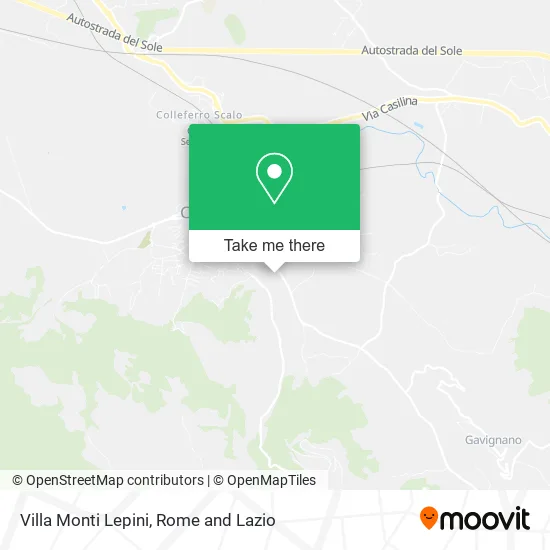 Monti Lepini Villa map