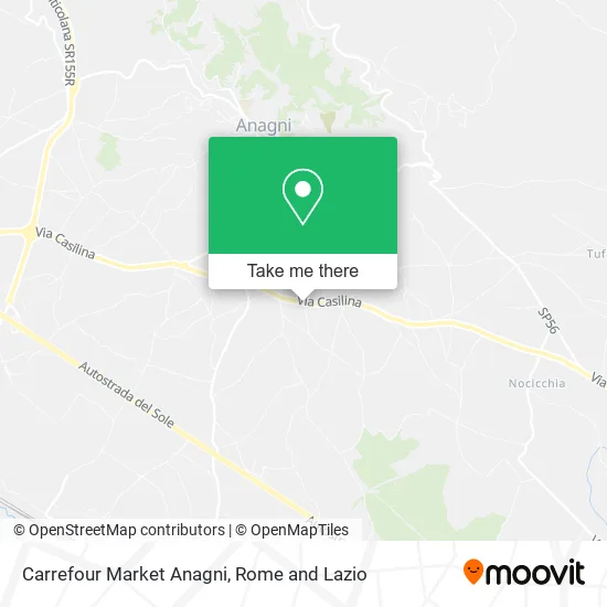 Carrefour Market Anagni map