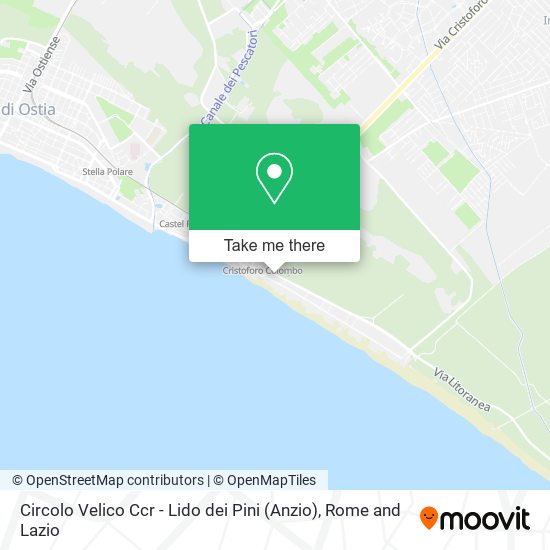 Circolo Velico Ccr - Lido dei Pini (Anzio) map