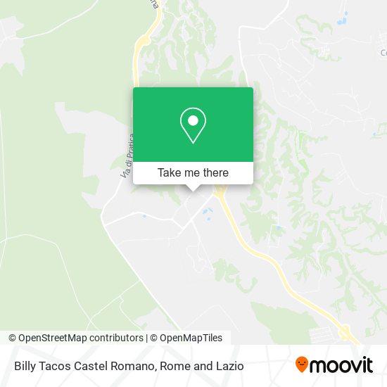 Billy Tacos Castel Romano map