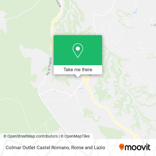 Colmar Outlet Castel Romano map