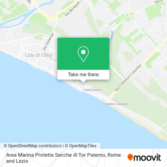 Secche di Tor Paterno Marine Protected Area map