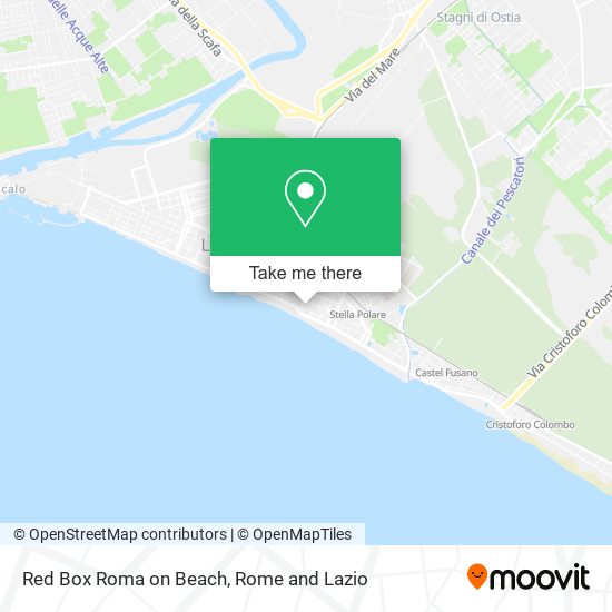 Red Box Roma on Beach map