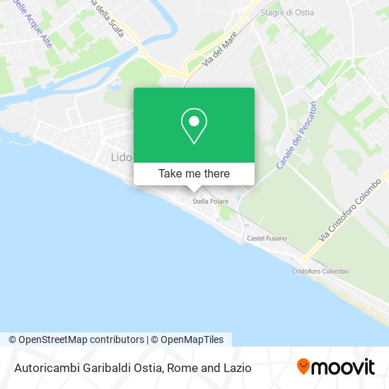 Autoricambi Garibaldi Ostia map