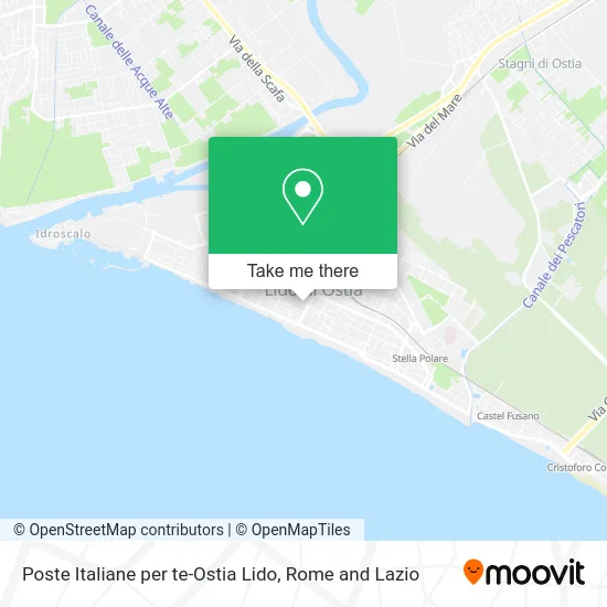 Poste Italiane for You-Ostia Lido map