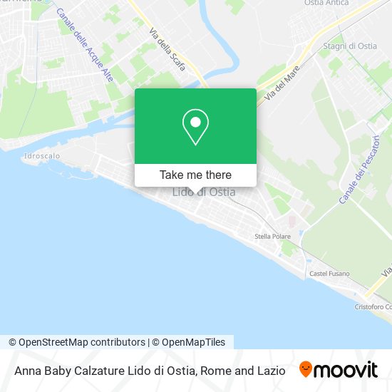Anna Baby Calzature Lido di Ostia map