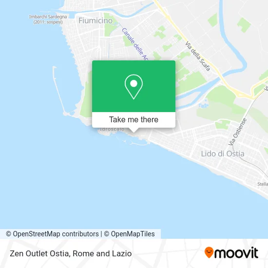 Zen Outlet Ostia map