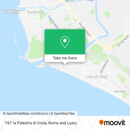 T&T la Palestra di Ostia map